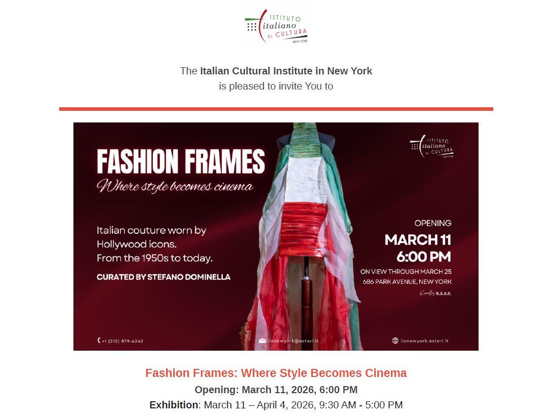 Locandina Fashion Frames NY